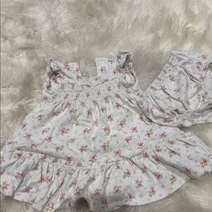 Ralph Lauren Floral White and Pink Kids Casual Dress